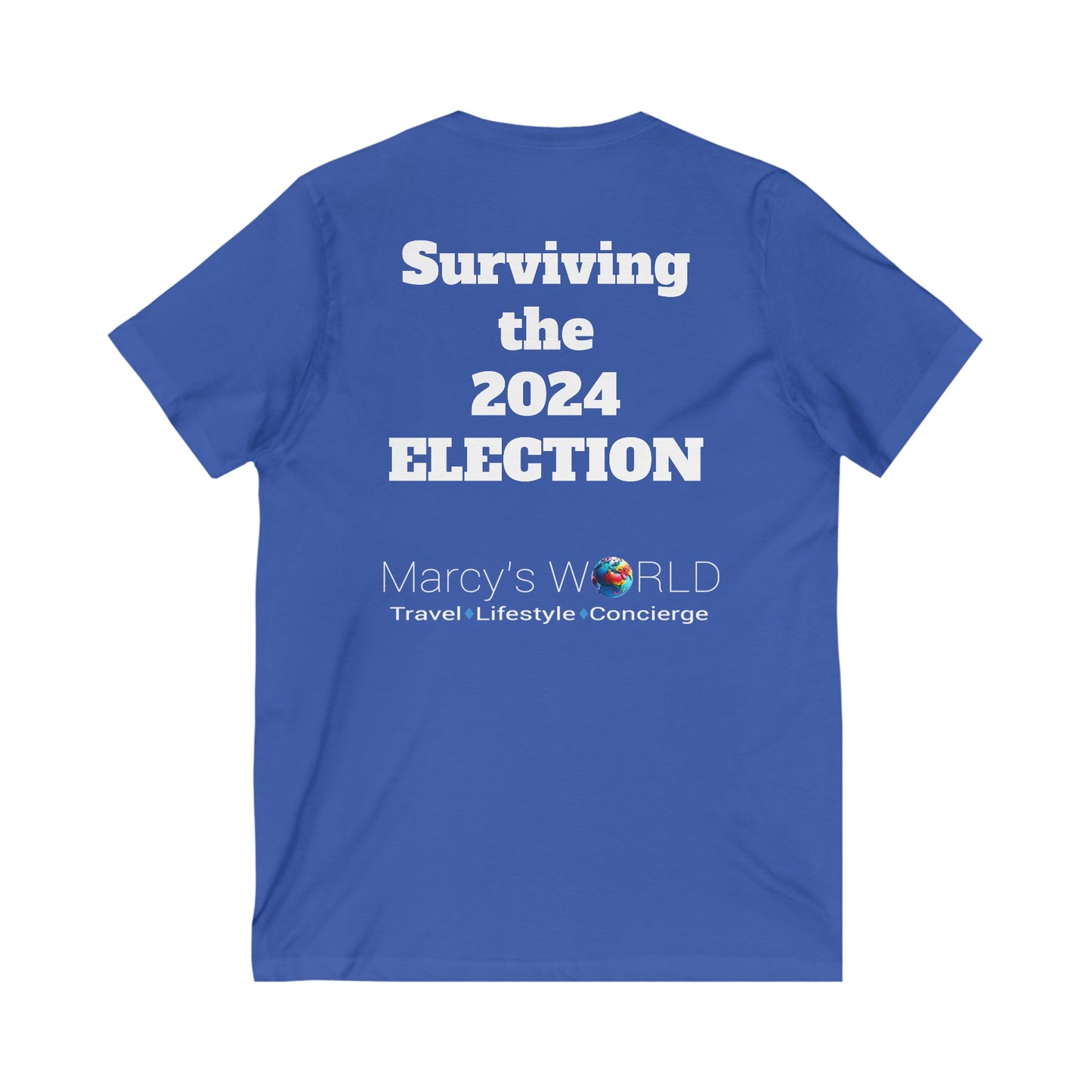 "Surviving The 2024 Election" Unisex Jersey Short Sleeve V-Neck Tee