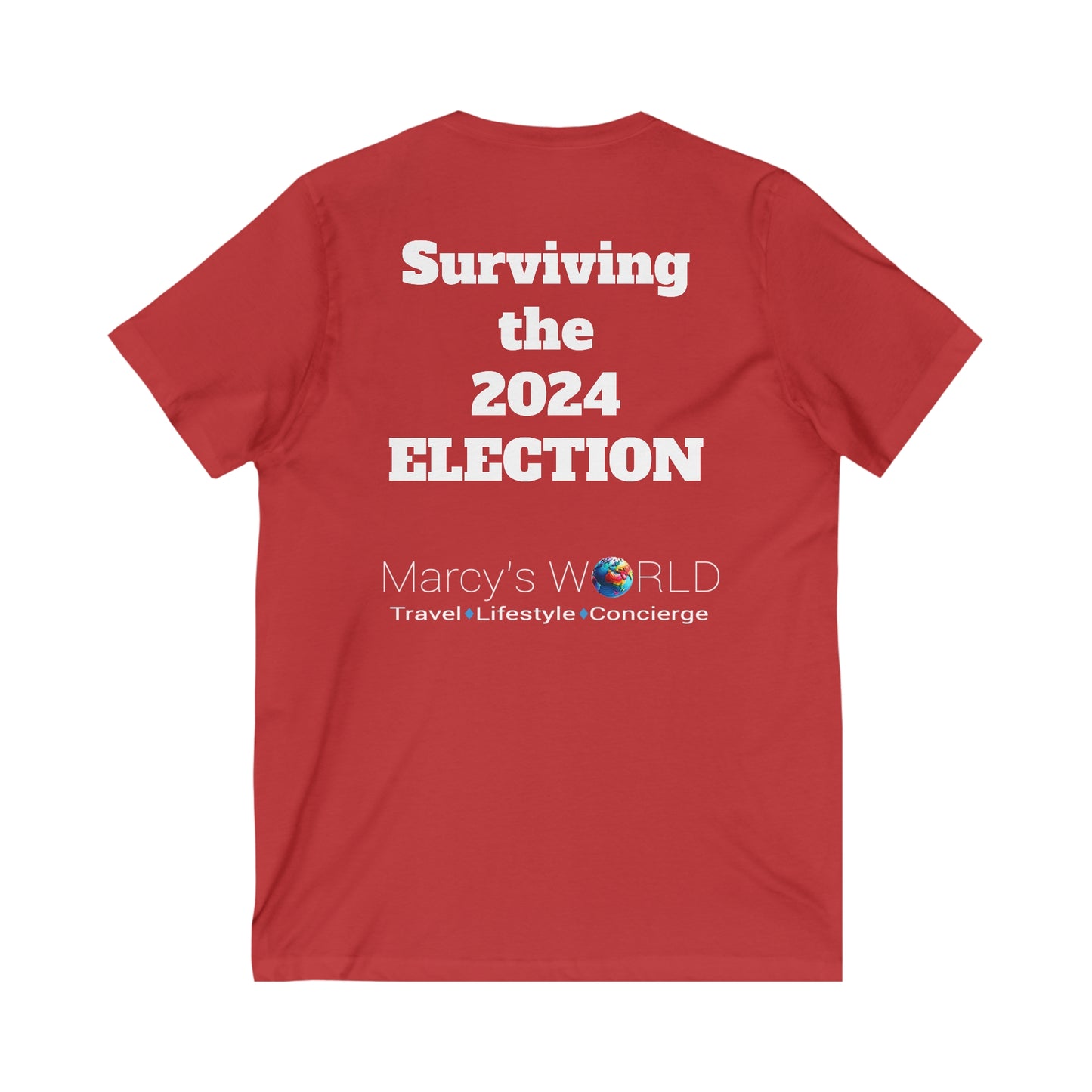 "Surviving The 2024 Election" Unisex Jersey Short Sleeve V-Neck Tee