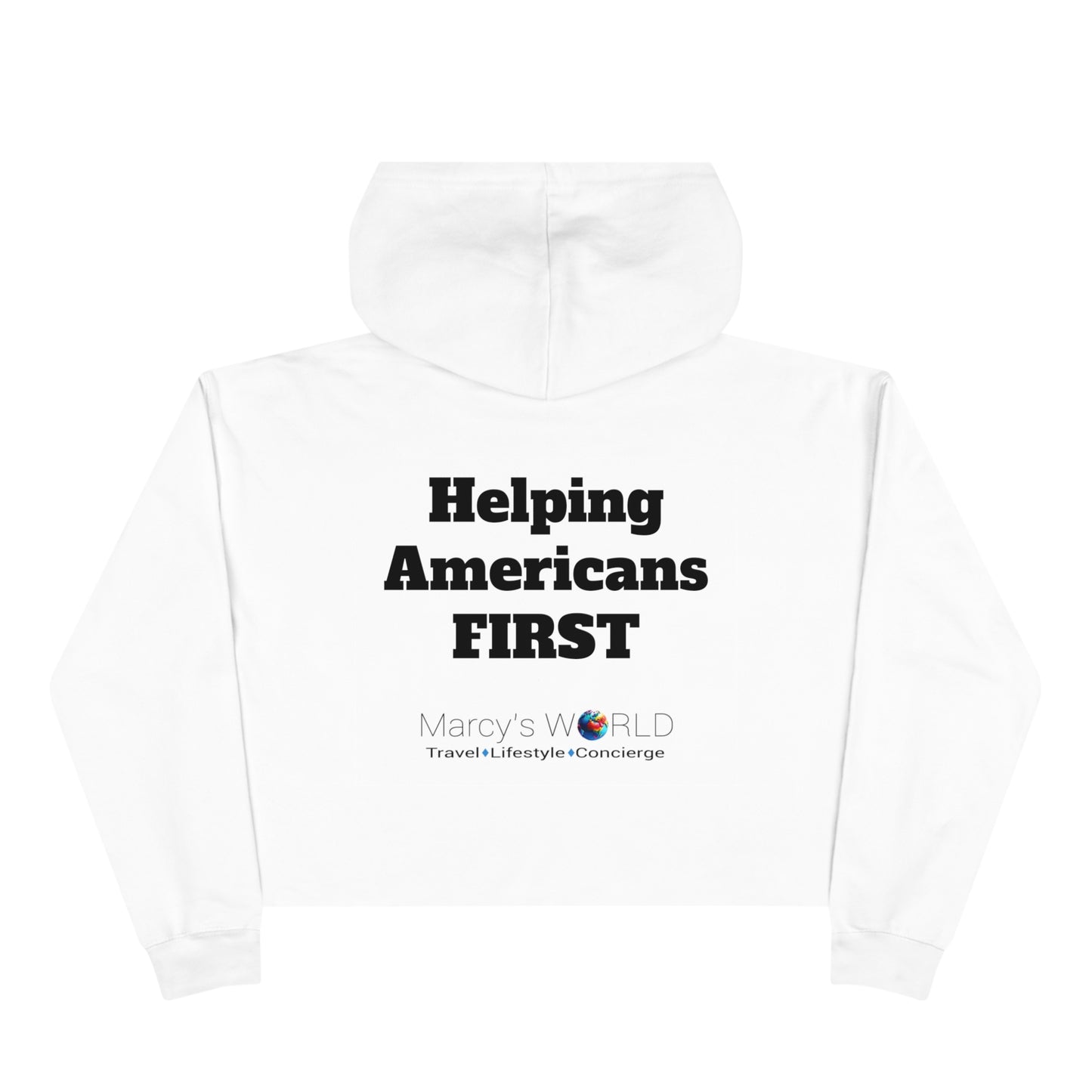 "Helping Americans FIRST" Crop Hoodie